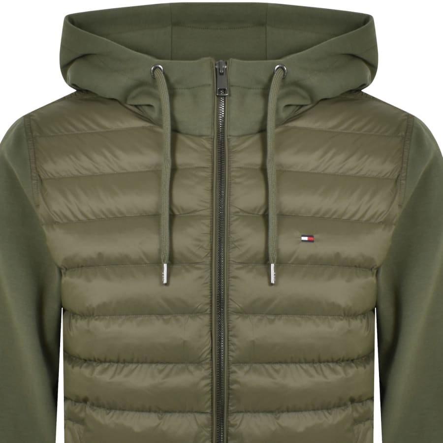 Tommy Hilfiger Mix Media Full Zip Hoodie Green male x Large